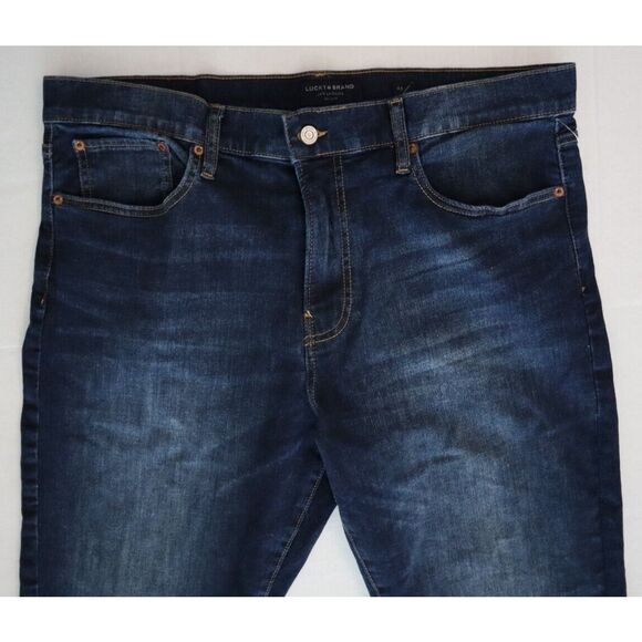 Lucky Brand 7MP10522 Men's Sz 36x30 Dark Blue 412 Athletic Slim Fit Denim Jeans - Picture 5 of 10